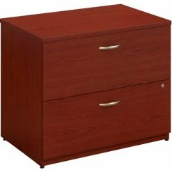 Bush Business Furniture Bush Furniture Lateral File Cabinet, 2 Drawer with Single Handle Pulls - Mahogany - Series C 17 Bush Business Furniture Bush Furniture Lateral File Cabinet, 2 Drawer with Single Handle Pulls - Mahogany - Series C -Outlet Desks & Workstations Store BUM WC36754SU