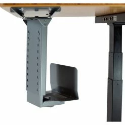 Uncaged Ergonomics CPU2g Under-Desk Swivel and Slide CPU Holder, Neutral Gray -Outlet Desks & Workstations Store CD9 CPU2g 06