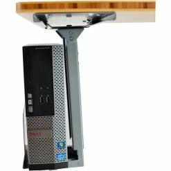 Uncaged Ergonomics CPU1g Under-Desk Swivel CPU Holder, Neutral Gray -Outlet Desks & Workstations Store CPU1g 05