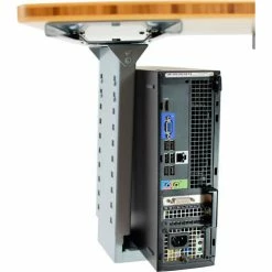 Uncaged Ergonomics CPU2g Under-Desk Swivel and Slide CPU Holder, Neutral Gray -Outlet Desks & Workstations Store CPU2g 02