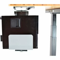 Uncaged Ergonomics CPU2g Under-Desk Swivel and Slide CPU Holder, Neutral Gray -Outlet Desks & Workstations Store CPU2g 03