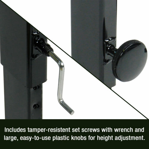 Correll Adjustable Standing Height Workstation - 24"L x 20"W x 34" to 42" - Gray Granite 5 Correll Adjustable Standing Height Workstation - 24"L x 20"W x 34" to 42" - Gray Granite - Image 5