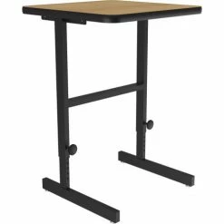 Correll Adjustable Standing Height Workstation - 24"L x 20"W x 34" to 42" - Fusion Maple -Outlet Desks & Workstations Store CST2024 16 03