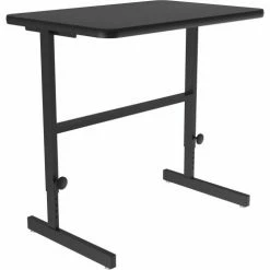 Correll Adjustable Standing Height Workstation - 36"L x 24"W x 34" to 42" - Black Granite -Outlet Desks & Workstations Store CST2436 07 03