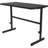 Correll Adjustable Standing Height Workstation - 48"L x 24"W x 34" to 42" - Black Granite