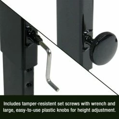 Correll Adjustable Standing Height Workstation - 48"L x 24"W x 34" to 42" - Black Granite -Outlet Desks & Workstations Store CST2448 07 05