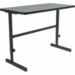 Correll Adjustable Standing Height Workstation - 48"L x 24"W x 34" to 42" - Gray Granite 13 Correll Adjustable Standing Height Workstation - 48"L x 24"W x 34" to 42" - Gray Granite -Outlet Desks & Workstations Store CST2448 15 03