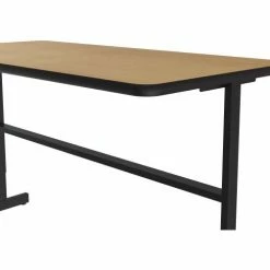 Correll Adjustable Standing Height Workstation - 60"L x 24"W x 34" to 42" - Fusion Maple -Outlet Desks & Workstations Store CST3060 16 04