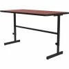 Correll Adjustable Standing Height Workstation - 60"L x 24"W x 34" to 42" - Cherry