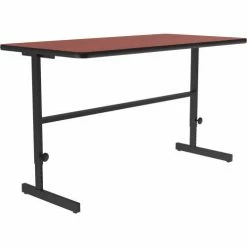 Correll Adjustable Standing Height Workstation - 60"L x 24"W x 34" to 42" - Cherry -Outlet Desks & Workstations Store CST3060 21 03