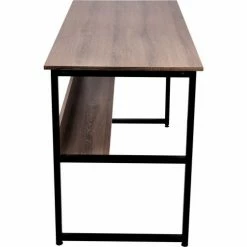Mind Reader Products Mind Reader 55" Computer Table with Shelf, Brown -Outlet Desks & Workstations Store CTABLE55 BRN alt4