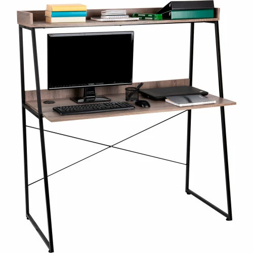 Mind Reader Products Mind Reader 47" Desk with Top Shelf, Computer Workstation, Home, Office, Brown 1 Mind Reader Products Mind Reader 47" Desk with Top Shelf, Computer Workstation, Home, Office, Brown