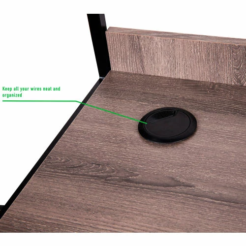 Mind Reader Products Mind Reader 47" Desk with Top Shelf, Computer Workstation, Home, Office, Brown 6 Mind Reader Products Mind Reader 47" Desk with Top Shelf, Computer Workstation, Home, Office, Brown - Image 6