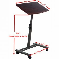 Comfort Products OneSpace 50-JN02 Angle and Height Adjustable Mobile Laptop Stand, Single Surface -Outlet Desks & Workstations Store Callouts 50 JN02 Highest