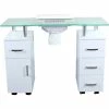 AYC Group Glasglow Salon Nail Table with Fan - White