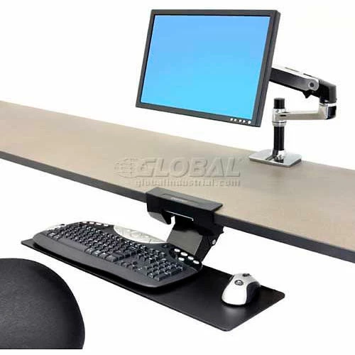Ergotron® 97-582-009 Neo-Flex Underdesk Keyboard Arm, 15-3/8" Track Length, Black 2 Ergotron® 97-582-009 Neo-Flex Underdesk Keyboard Arm, 15-3/8" Track Length, Black - Image 2