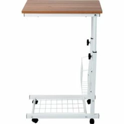 Mind Reader Products Mind Reader Adjustable Height Laptop Desk With Storage Basket, Brown -Outlet Desks & Workstations Store EZM ROLLTAB BRN