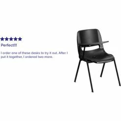 Flash Furniture Ergonomic Shell Chair - Right Handed Tablet Arm - Black - 5 per Pack 19 Flash Furniture Ergonomic Shell Chair - Right Handed Tablet Arm - Black - 5 per Pack -Outlet Desks & Workstations Store F5 RUT EO1 BK RTAB GG REVIEW