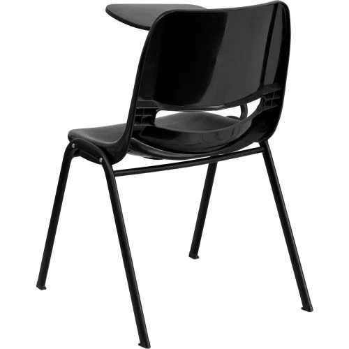 Flash Furniture Ergonomic Shell Chair - Right Handed Tablet Arm - Black - 5 per Pack 8 Flash Furniture Ergonomic Shell Chair - Right Handed Tablet Arm - Black - 5 per Pack - Image 8