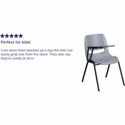 Flash Furniture Ergonomic Shell Chair - Right Handed Tablet Arm - Gray - 5 per Pack -Outlet Desks & Workstations Store F5 RUT EO1 GY RTAB GG REVIEW