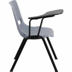 Flash Furniture Ergonomic Shell Chair - Right Handed Tablet Arm - Gray - 5 per Pack -Outlet Desks & Workstations Store F5 RUT EO1 GY RTAB GG inset2