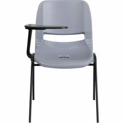 Flash Furniture Ergonomic Shell Chair - Right Handed Tablet Arm - Gray - 5 per Pack -Outlet Desks & Workstations Store F5 RUT EO1 GY RTAB GG inset5