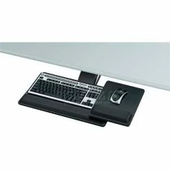 Fellowes® 8017901 Designer Suites Premium Keyboard Tray, 21-3/4" Track Length, Black