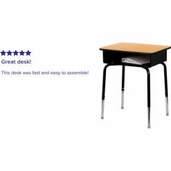 Flash Furniture Student Desk with Open Front Metal Book Box -Outlet Desks & Workstations Store FFD DESK GG REVIEW