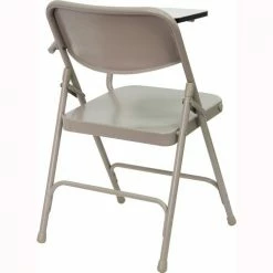 Flash Furniture Premium Steel Folding Chair - Left Handed Tablet Arm - Beige -Outlet Desks & Workstations Store FHF 309AST LFT GG inset2