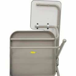 Flash Furniture Premium Steel Folding Chair - Left Handed Tablet Arm - Beige -Outlet Desks & Workstations Store FHF 309AST LFT GG inset3