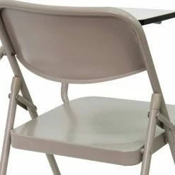 Flash Furniture Premium Steel Folding Chair - Left Handed Tablet Arm - Beige -Outlet Desks & Workstations Store FHF 309AST LFT GG inset6
