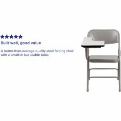 Flash Furniture Premium Steel Folding Chair - Right Handed Tablet Arm - Beige 17 Flash Furniture Premium Steel Folding Chair - Right Handed Tablet Arm - Beige -Outlet Desks & Workstations Store FHF 309AST RT GG REVIEW