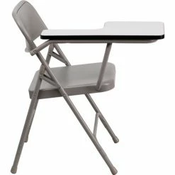 Flash Furniture Premium Steel Folding Chair - Right Handed Tablet Arm - Beige 22 Flash Furniture Premium Steel Folding Chair - Right Handed Tablet Arm - Beige -Outlet Desks & Workstations Store FHF 309AST RT GG inset1