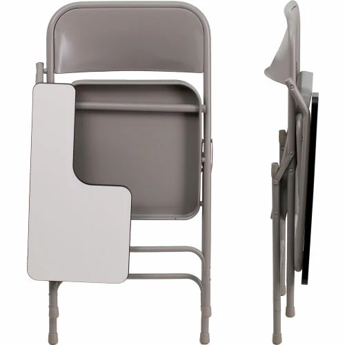 Flash Furniture Premium Steel Folding Chair - Right Handed Tablet Arm - Beige 8 Flash Furniture Premium Steel Folding Chair - Right Handed Tablet Arm - Beige - Image 8
