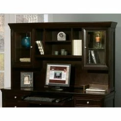 Martin Furniture Fully Assembled Fulton Executive Hutch, Brown