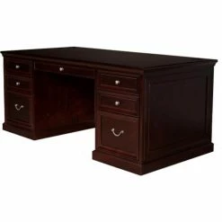 Martin Furniture Fulton 72" Space Saver Double Pedestal Desk - Espresso