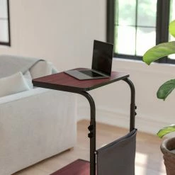 Flash Furniture Mobile Sit/Stand Computer Ergonomic Desk with Removable Pouch, Mahogany 11 Flash Furniture Mobile Sit/Stand Computer Ergonomic Desk with Removable Pouch, Mahogany -Outlet Desks & Workstations Store FMT 6288 1 GG LS2