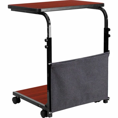 Flash Furniture Mobile Sit/Stand Computer Ergonomic Desk with Removable Pouch, Mahogany 7 Flash Furniture Mobile Sit/Stand Computer Ergonomic Desk with Removable Pouch, Mahogany - Image 7