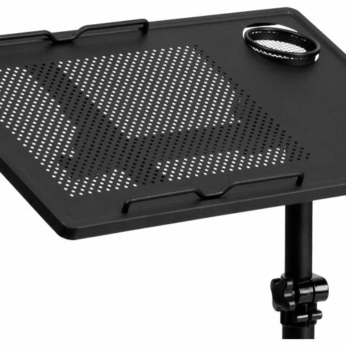 Flash Furniture Adjustable Height Steel Mobile Laptop Desk, Black 9 Flash Furniture Adjustable Height Steel Mobile Laptop Desk, Black - Image 9