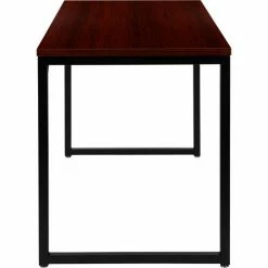 Flash Furniture 47" Industrial Style Office Desk - Mahogany -Outlet Desks & Workstations Store GC GF156 12 MHG GG inset1
