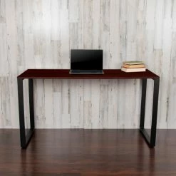 Flash Furniture 55" Industrial Style Office Desk - Mahogany 26 Flash Furniture 55" Industrial Style Office Desk - Mahogany -Outlet Desks & Workstations Store GC GF156 14 MHG GG LS