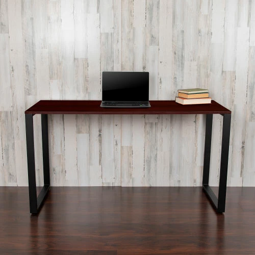 Flash Furniture 55" Industrial Style Office Desk - Mahogany 12 Flash Furniture 55" Industrial Style Office Desk - Mahogany - Image 12