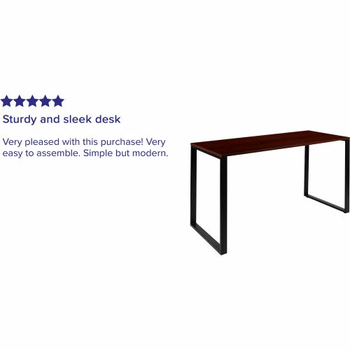 Flash Furniture 55" Industrial Style Office Desk - Mahogany 2 Flash Furniture 55" Industrial Style Office Desk - Mahogany - Image 2