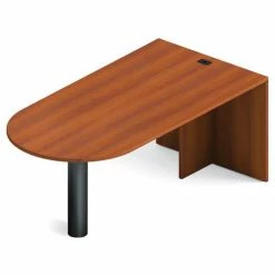 Global Furniture Group Global™ "D" Island Peninsula w/ Full End Panel - 72" - Avant Honey - Adaptabilities Series