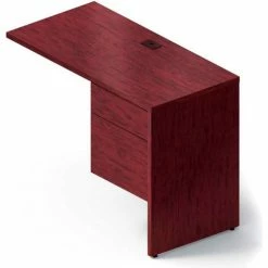 Global Furniture Group Global™ Right Pedestal Return - 40" - Quartered Mahogany - Genoa Series