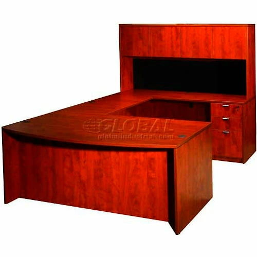 Boss Bow Front Desk Shell - 71" - Mahogany 2 Boss Bow Front Desk Shell - 71" - Mahogany - Image 2