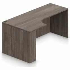 Global Furniture Group Offices To Go™ Left Hand Corner Credenza - 71"W x 24/36"D x 29-1/2"H - Artisan Gray