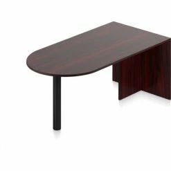 Global Furniture Group Offices To Go™ - Peninsula - 71"W x 36"D x 29-1/2"H - Mahogany