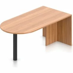 Offices To Go™ - Peninsula - 71"W x 36"D x 29-1/2"H - Walnut