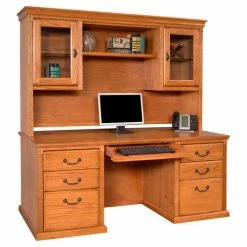 Martin Furniture Huntington Oxford Storage Hutch - Wheat -Outlet Desks & Workstations Store HO6821W 2